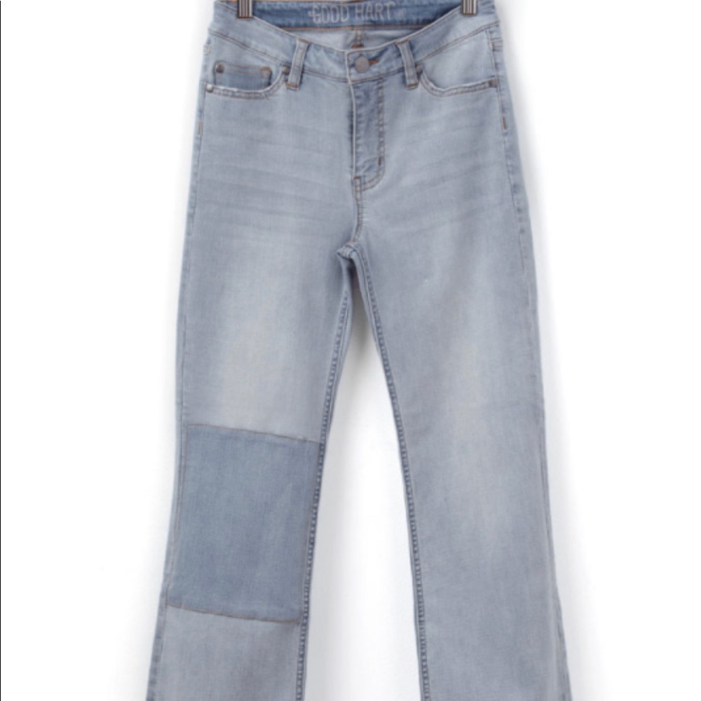 Windsor Straight Crop Jean - Patchwork - Size 10